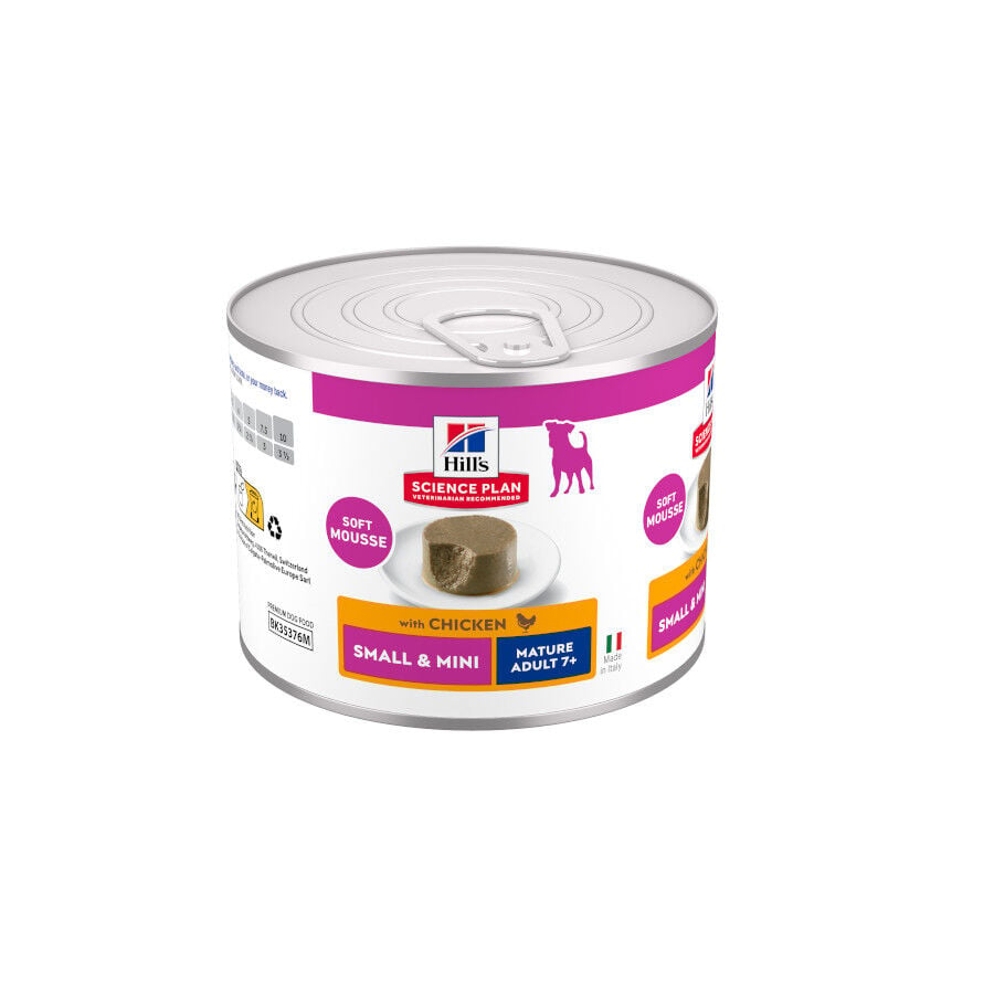 200 g Hill's Science Plan Mature Small & Mini Mousse de Pollo lata para perros, , large indicador imagen numero 1