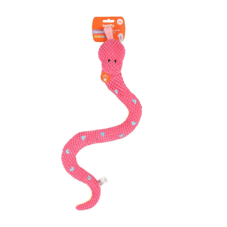 Tootoy! Serpiente Mordedor de Peluche Rosa para perros, , large indicador imagen numero 9