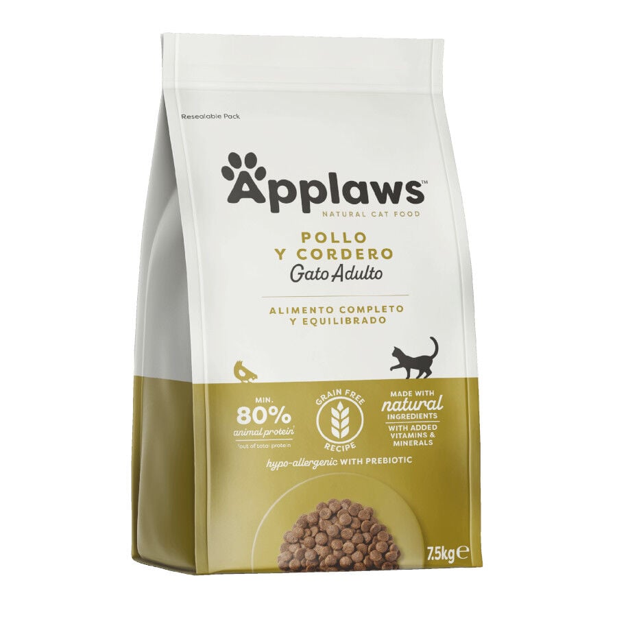 7.5 kg Applaws Adult Pollo y Cordero pienso para gatos, , large indicador imagen numero 1