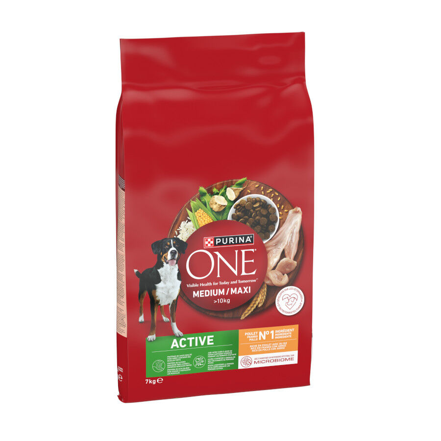 7 kg Purina One Active Pienso Pollo para perros, , large indicador imagen numero 1