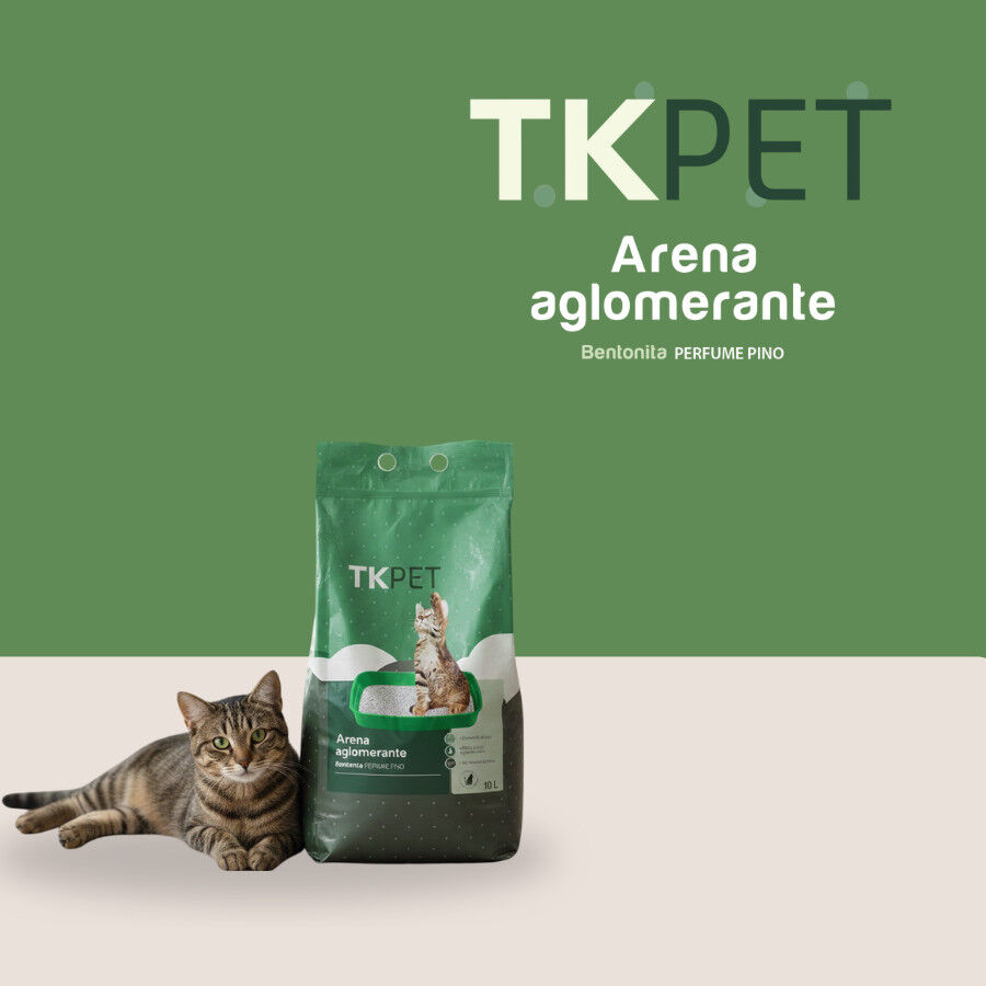 2 x 10 L TK-Pet Arena Aglomerante de Bentonita y Pino para Gatos &iexcl;Pack ahorro!, , large Imagen numero 6