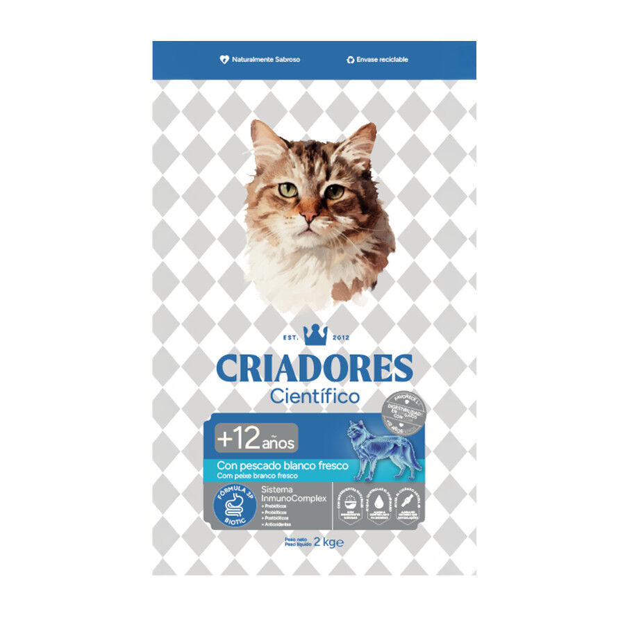 2 kg Criadores Cient&iacute;fico Senior +12 Pescado pienso para gatos, , large indicador imagen numero 1