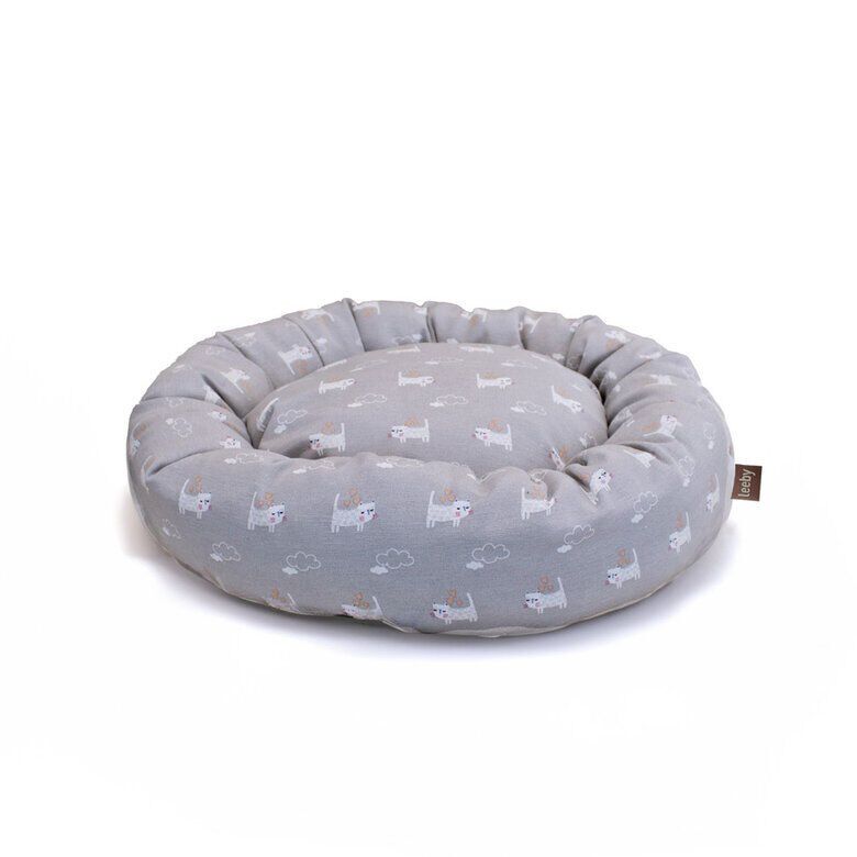Leeby Cama Donut Antideslizante Gris para gatos, , large Imagen numero 4
