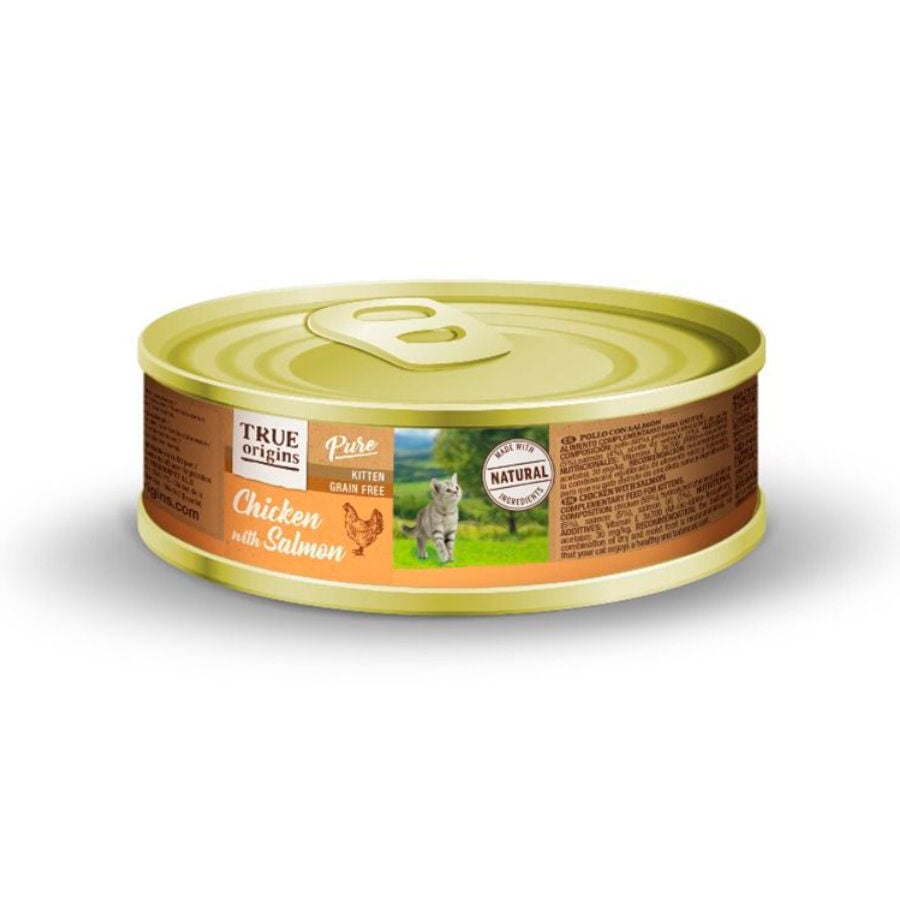 True Origins Pure Kitten Pat&eacute; Pollo con Salm&oacute;n lata para gatos