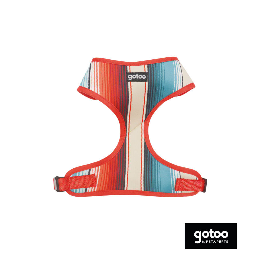 Gotoo Arn&eacute;s ajustable estampado de rayas multicolor para perros