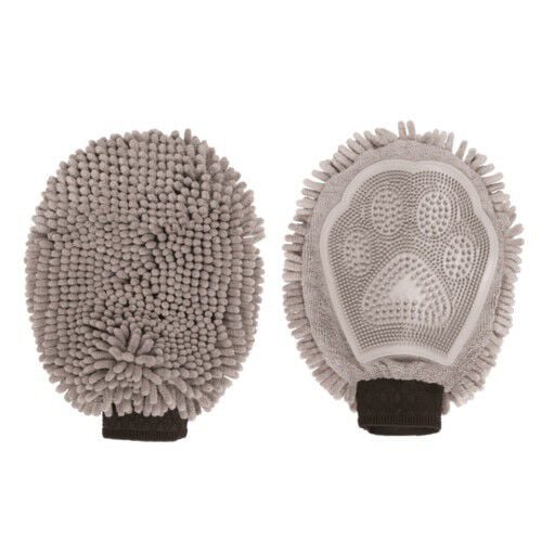 DGS Manopla de Microfibra y Goma Gris para perros y gatos, , large Imagen numero 1