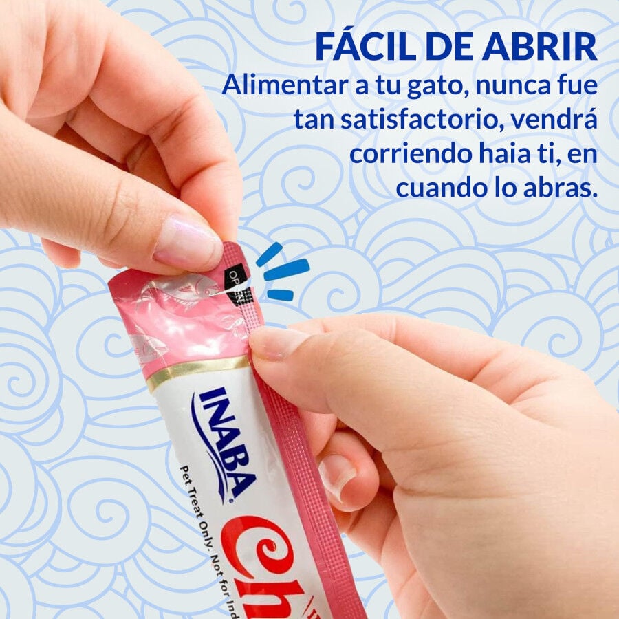 4 sobres x 14 g Churu Snack Cremoso de At&uacute;n con Salm&oacute;n para gatos, , large indicador imagen numero 3