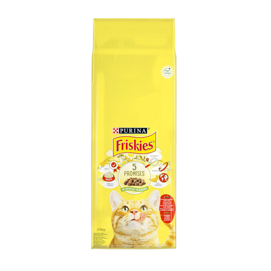 20 kg Friskies Adult Buey con Pollo y Verduras pienso para gatos, , large indicador imagen numero 2