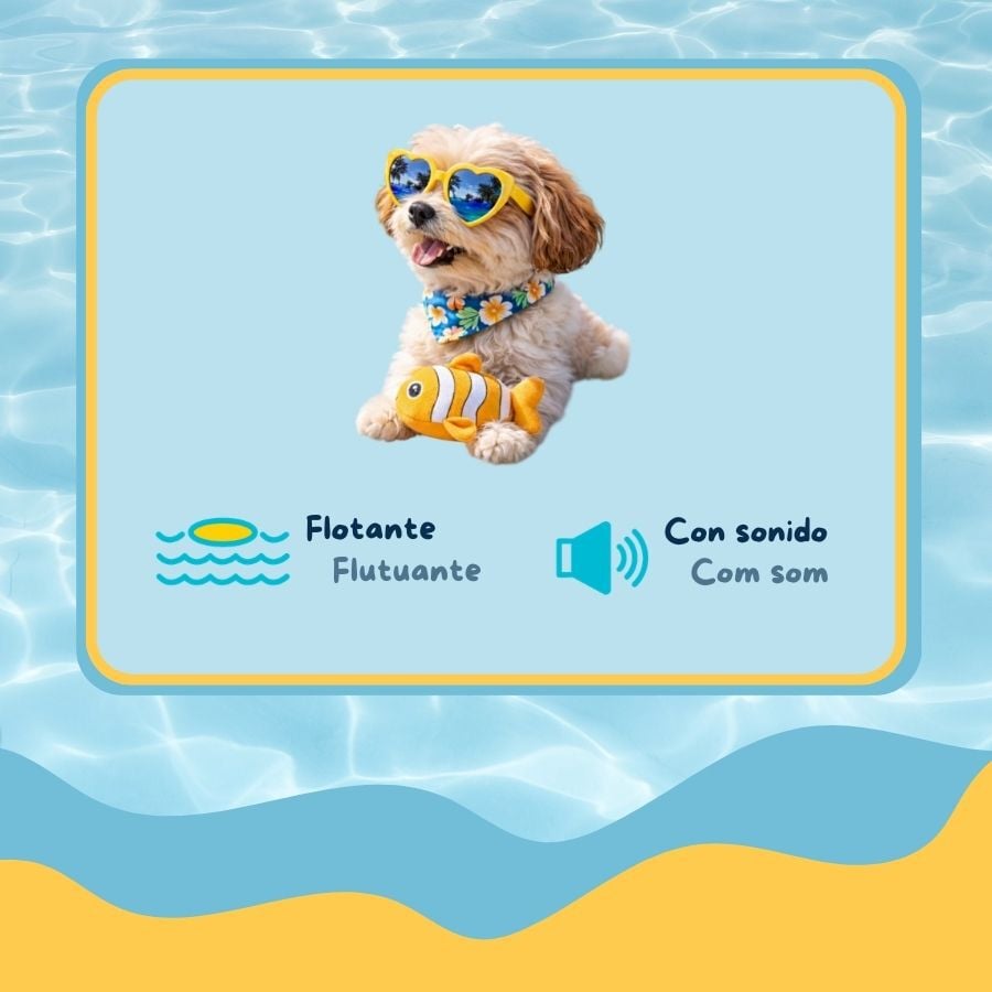 Summer Vibes Peluche Flotante Pez Juguete para perros, , large indicador imagen numero 3