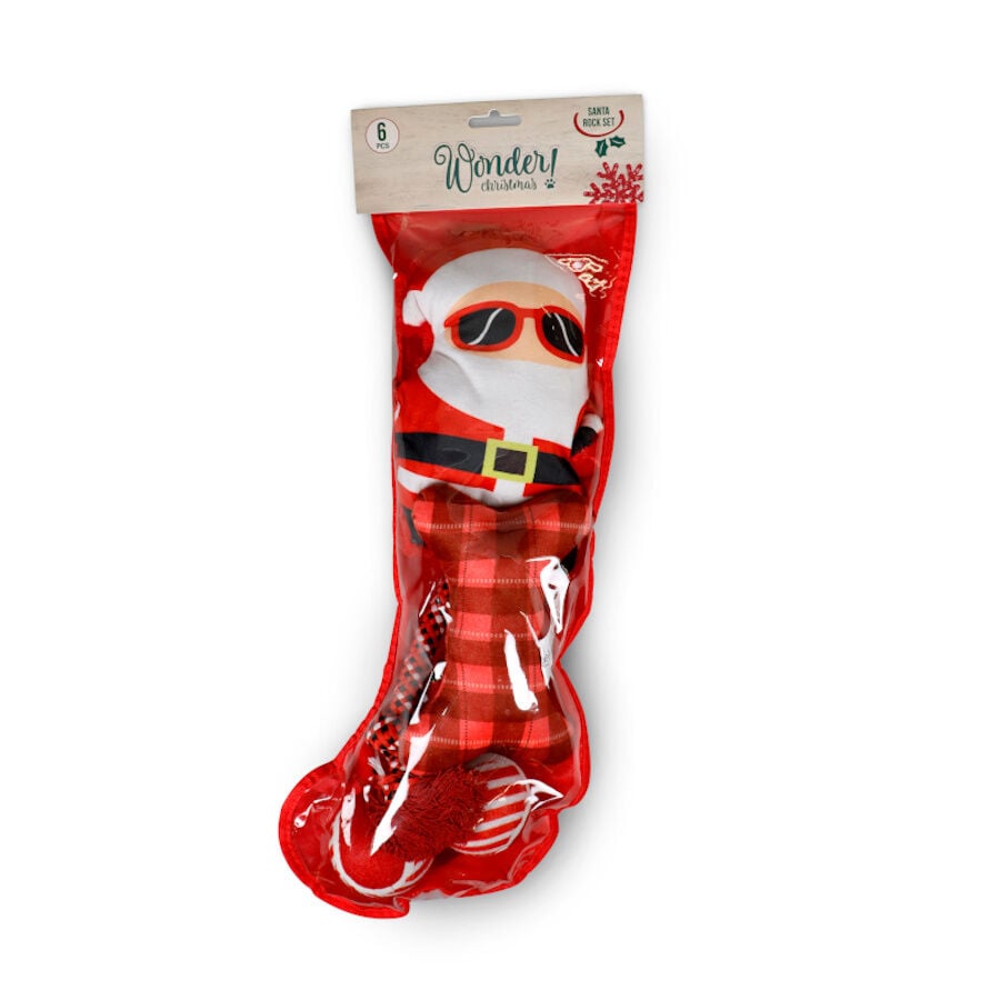 Wonder Christmas Santa Rock Set de juguetes para perros, , large Imagen numero 1