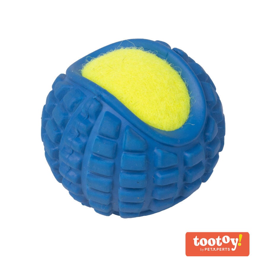 Tootoy! 2 in 1 tennis ball Blue Pelota de T&eacute;nis Azul para perros, , large indicador imagen numero 2