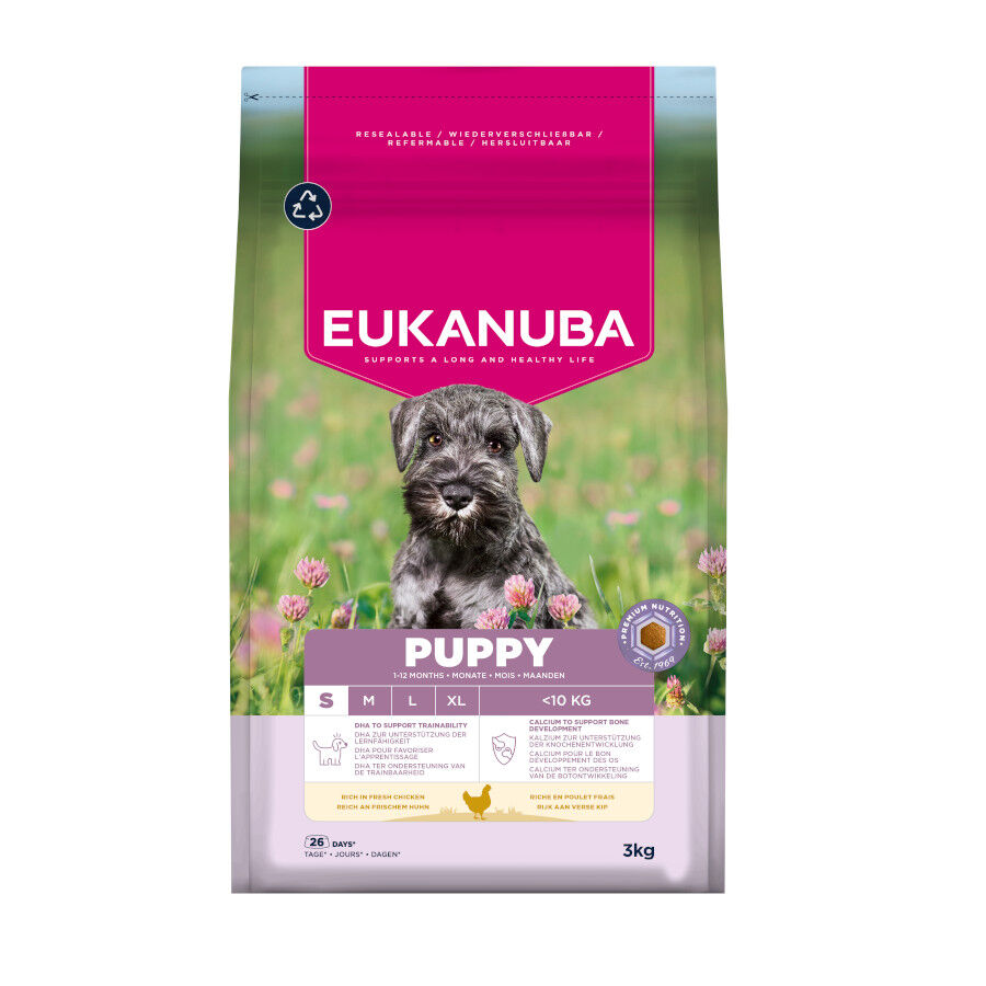 3 kg Eukanuba Puppy Pollo pienso para perros de raza peque&ntilde;a, , large Imagen numero 1