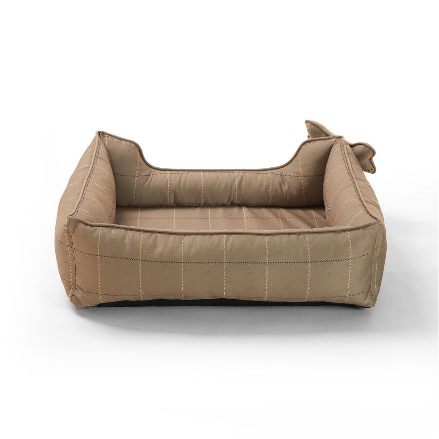 Leeby cama viscoel&aacute;stica marr&oacute;n rayas para perros, , large indicador imagen numero 4
