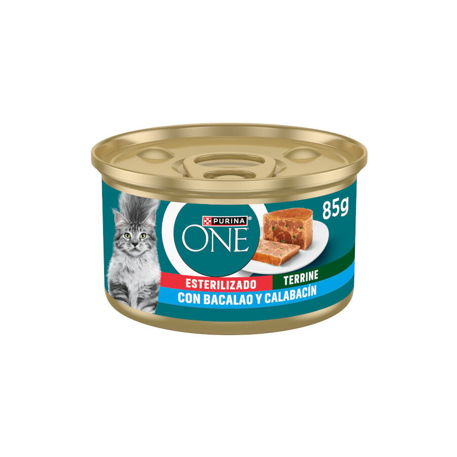 Purina ONE Esterilizado Bacalao y Calabac&iacute;n lata para gatos