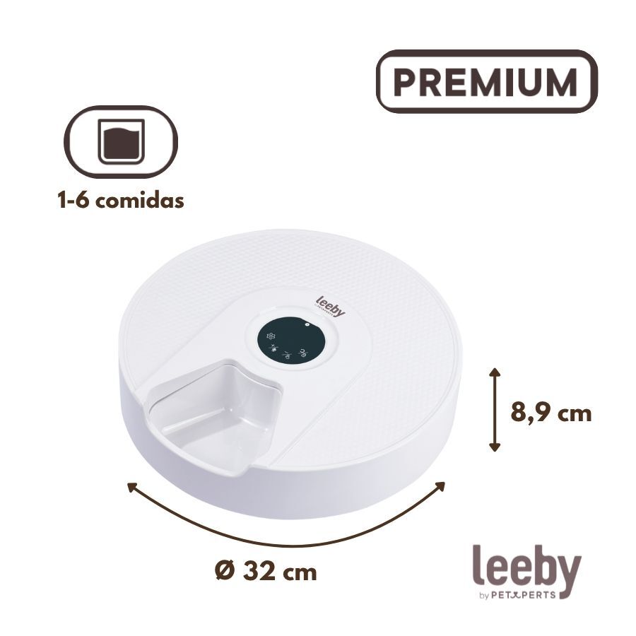 Leeby Comedero Autom&aacute;tico Programable Circular para perros y gatos, , large indicador imagen numero 4