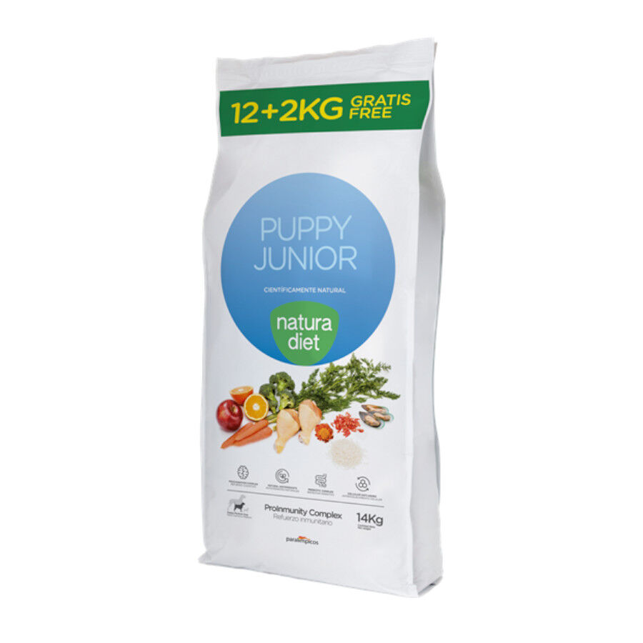 14 kg (12 + 2 kg &iexcl;gratis!) Natura Diet ProInmunity Complex Pienso Natural Pollo para cachorros, , large Imagen numero 1