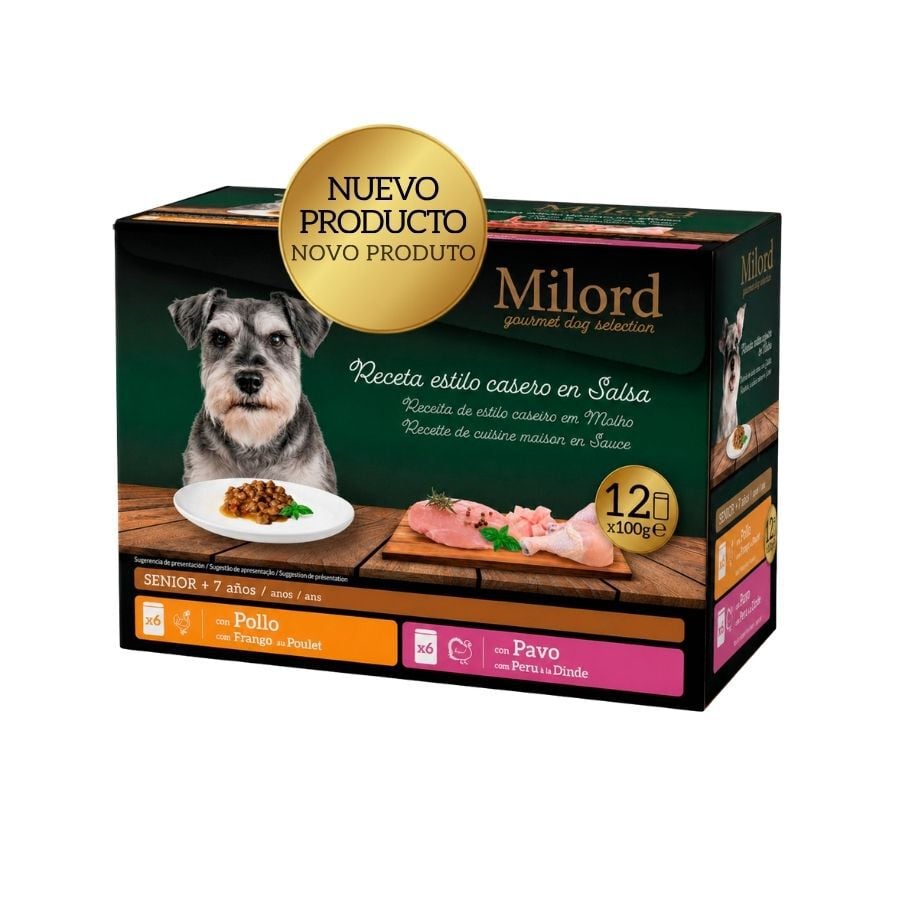 Milord Senior +7 Receta estilo casero en salsa Sobres para perros - Multipack