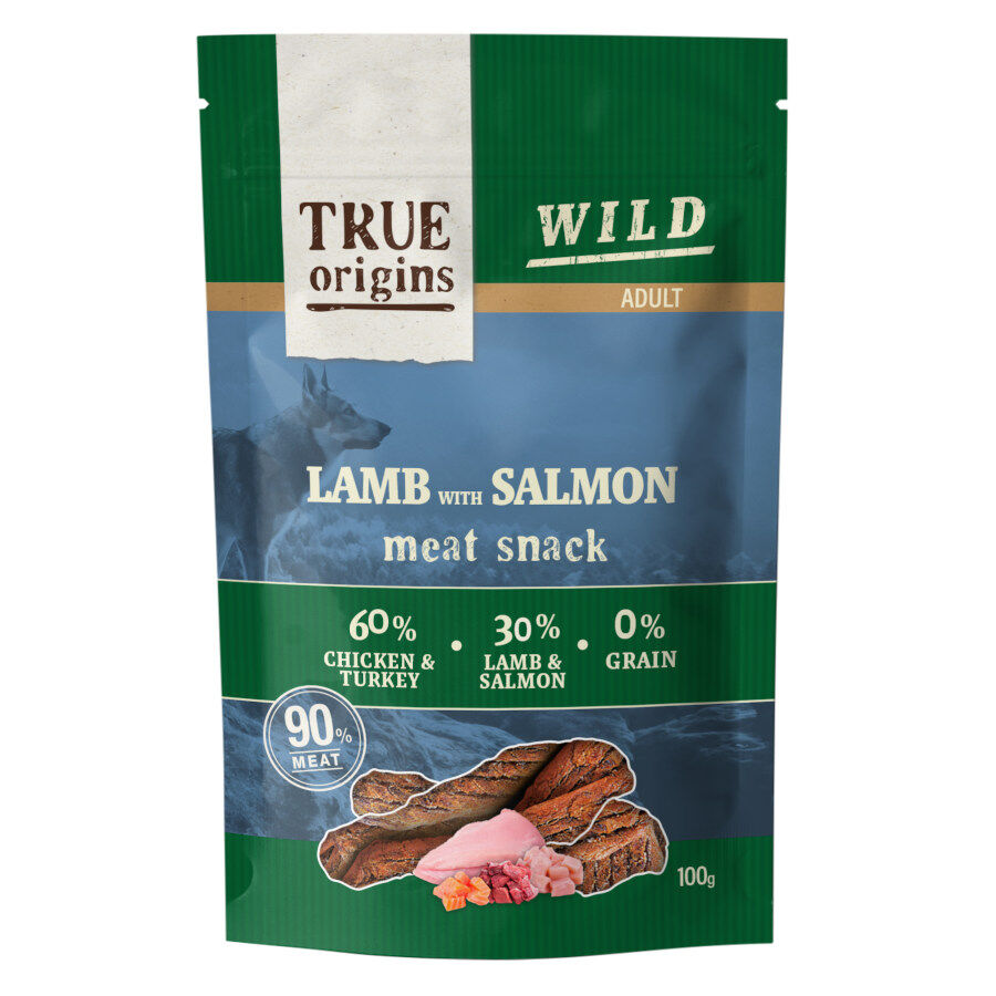 100 g True Origins Tiras Wild Adult Cordero con Salm&oacute;n para perros, , large indicador imagen numero 1