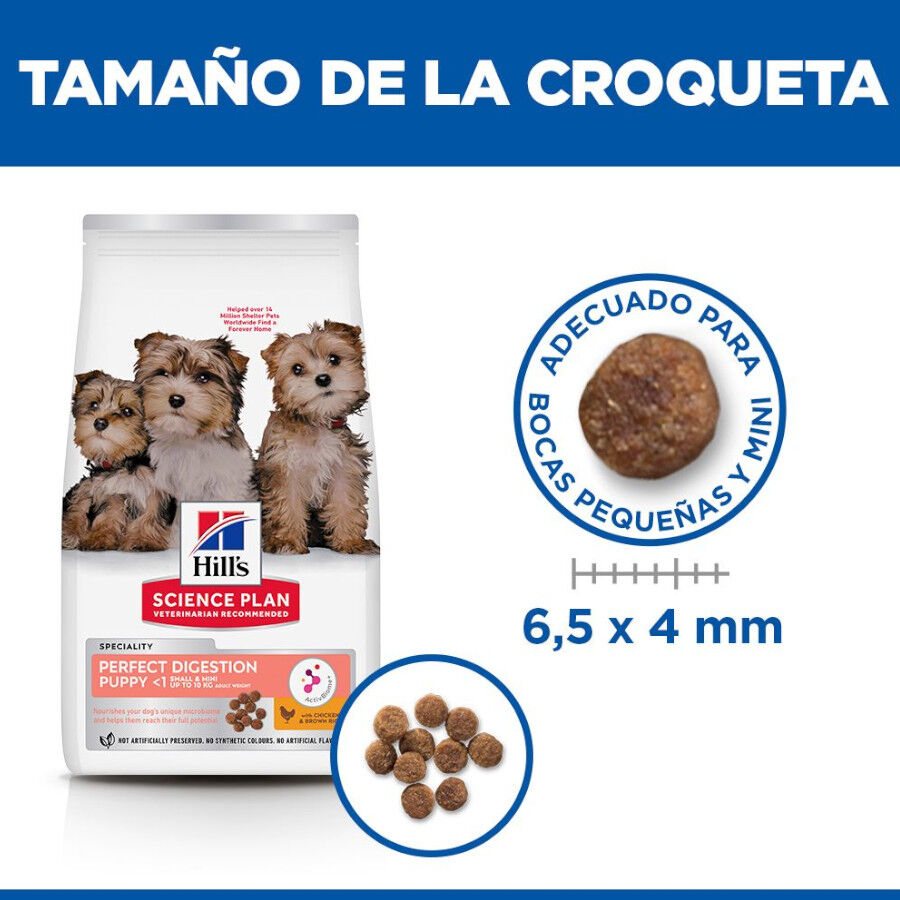 1.5 kg Hill's Science Plan Perfect Digestion Puppy Small y Mini Pollo y Arroz pienso para perros, , large Imagen numero 4