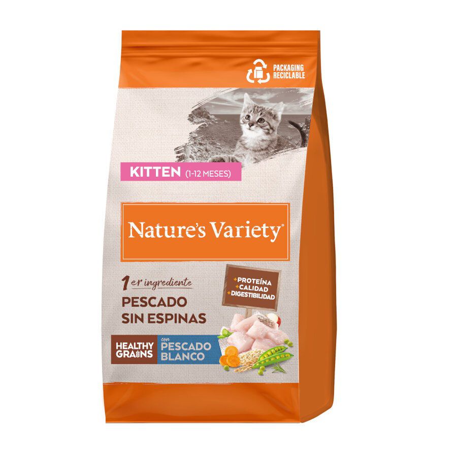 Nature's Variety Healthy Grains Kitten Pescado Blanco pienso para gatos
