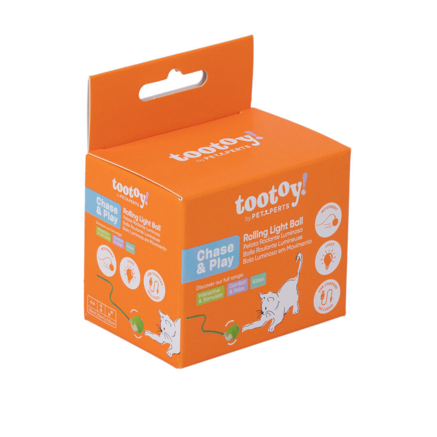 Tootoy! Pelota Interactiva con Luces y Cuerda Verde para gatos, , large indicador imagen numero 8