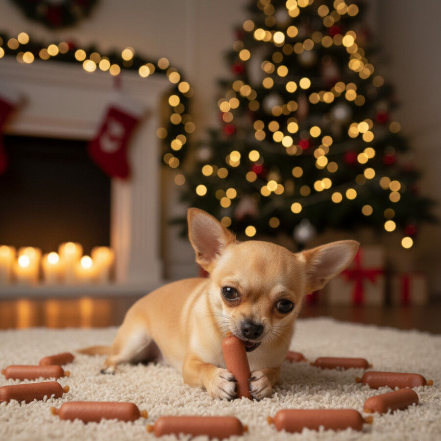 80 g Wonder Christmas Salchichas de Pollo Navide&ntilde;as para perros, , large indicador imagen numero 2