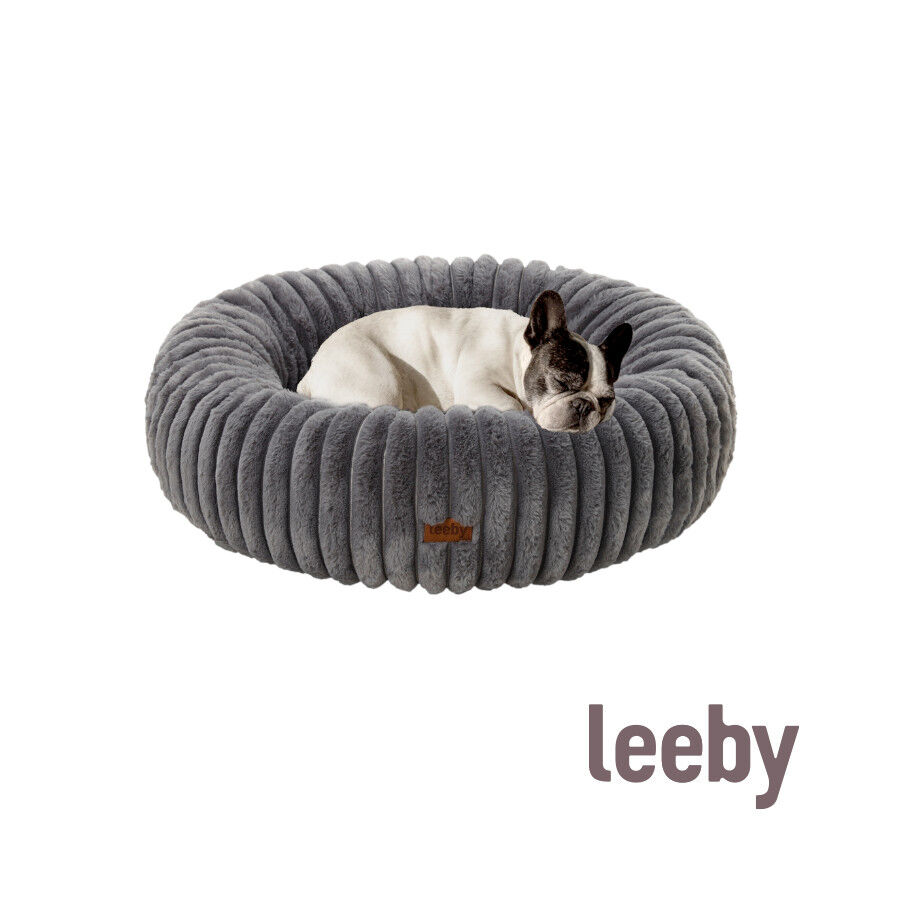 Leeby Sof&aacute; Donut Corduroy Gris para perros, , large Imagen numero 2