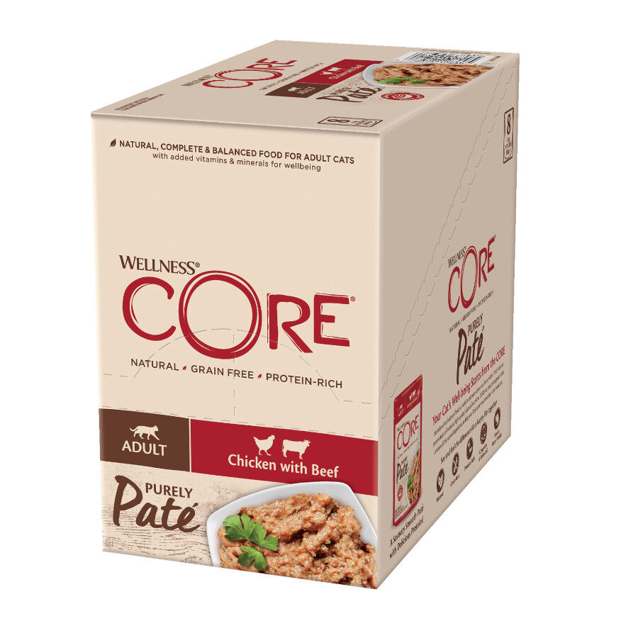 Wellness Core Adult Purely Pollo y Ternera en Pat&eacute; sobre para gatos