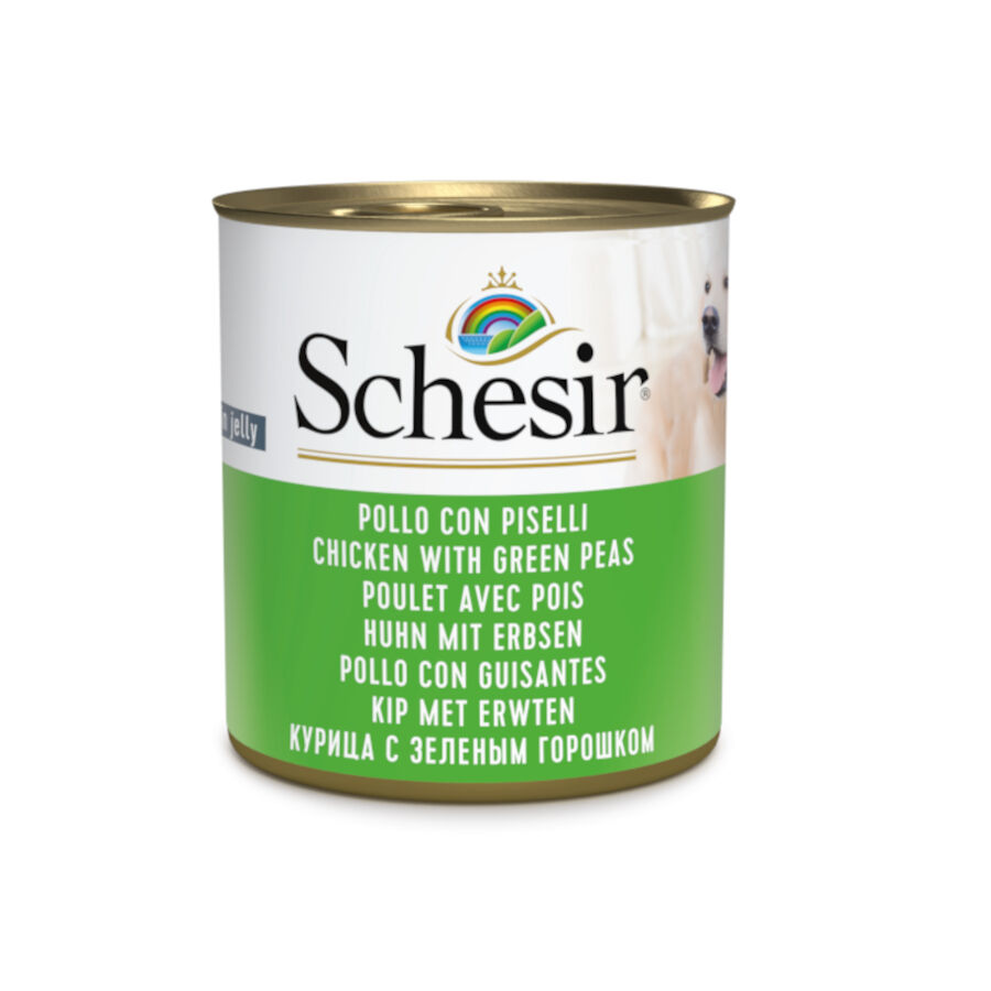 285 g Schesir Adult pollo con guisantes lata para perros, , large Imagen numero 1
