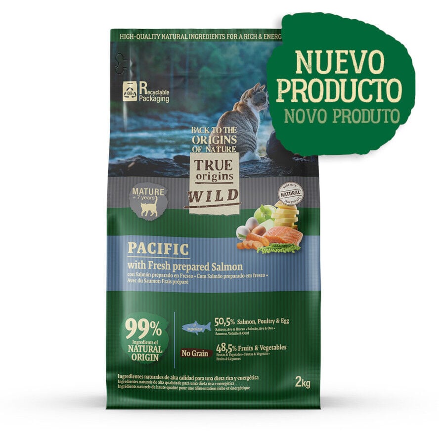 True Origins Wild Pacific Salm&oacute;n pienso para gatos senior