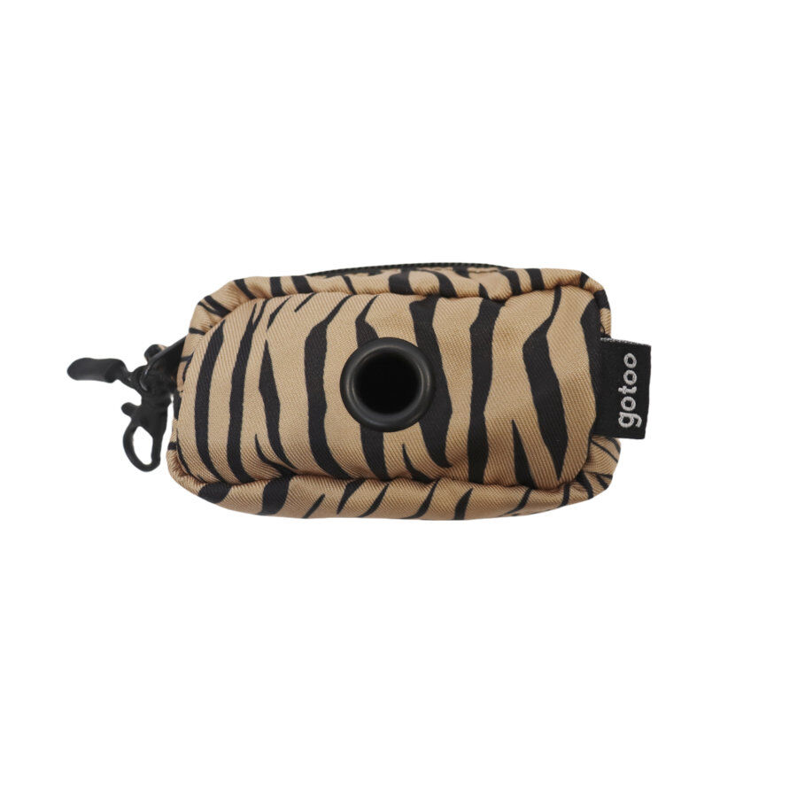 Gotoo Porta bolsas estampado tigre marr&oacute;n para perros, , large indicador imagen numero 1