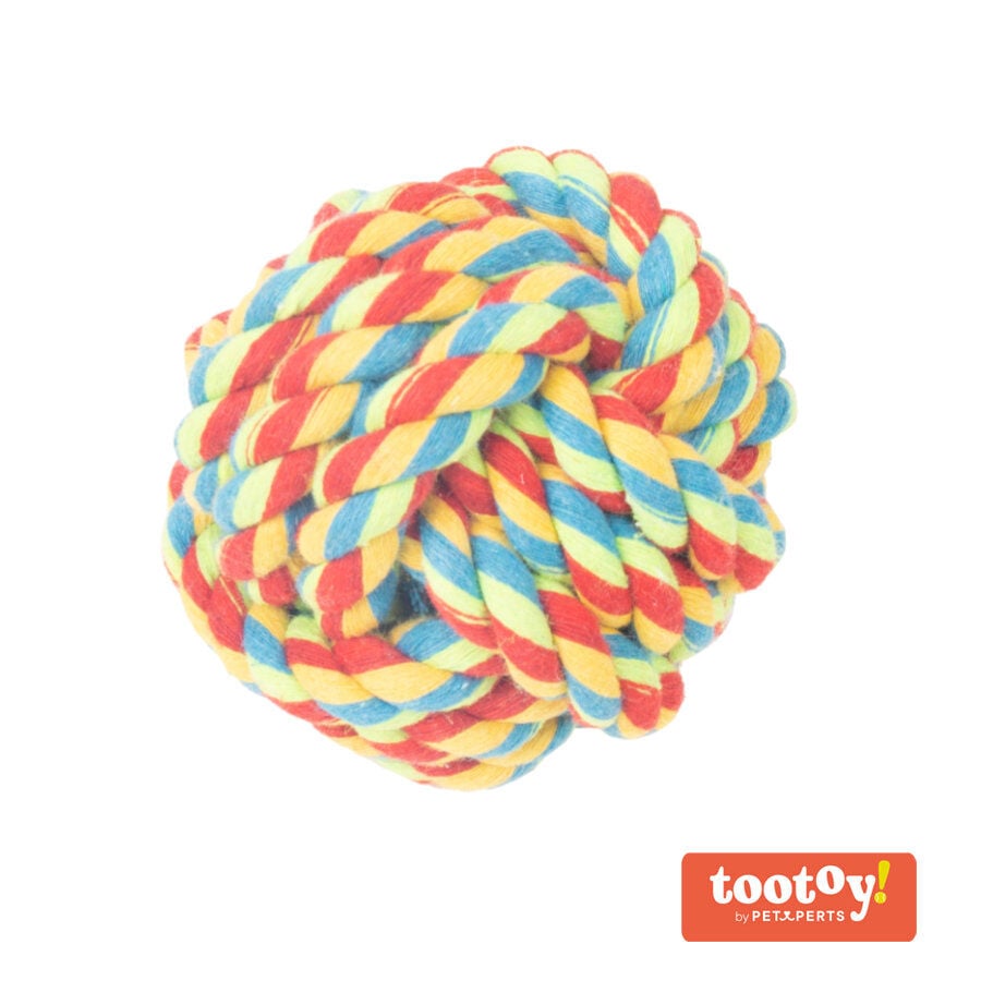 Tootoy! Pull Rope Ball Multicolor pelota de cuerda para perro, , large indicador imagen numero 2