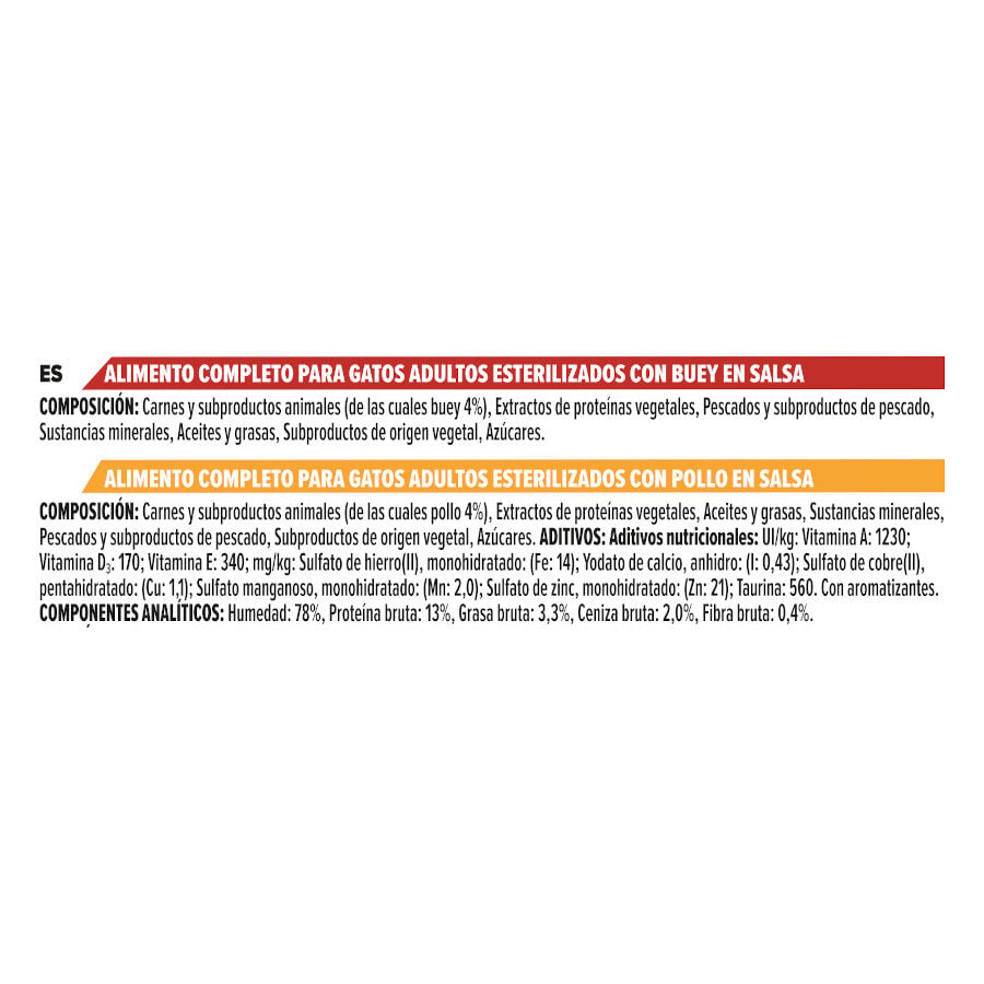 10 sobres x 85 g Pro Plan Adult Sterilised Maintenance Pollo y Buey en Salsa sobre para gatos, , large Imagen numero 6
