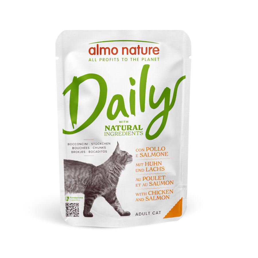 70 g Almo Nature Adult Daily Salm&oacute;n para gatos, , large Imagen numero 1