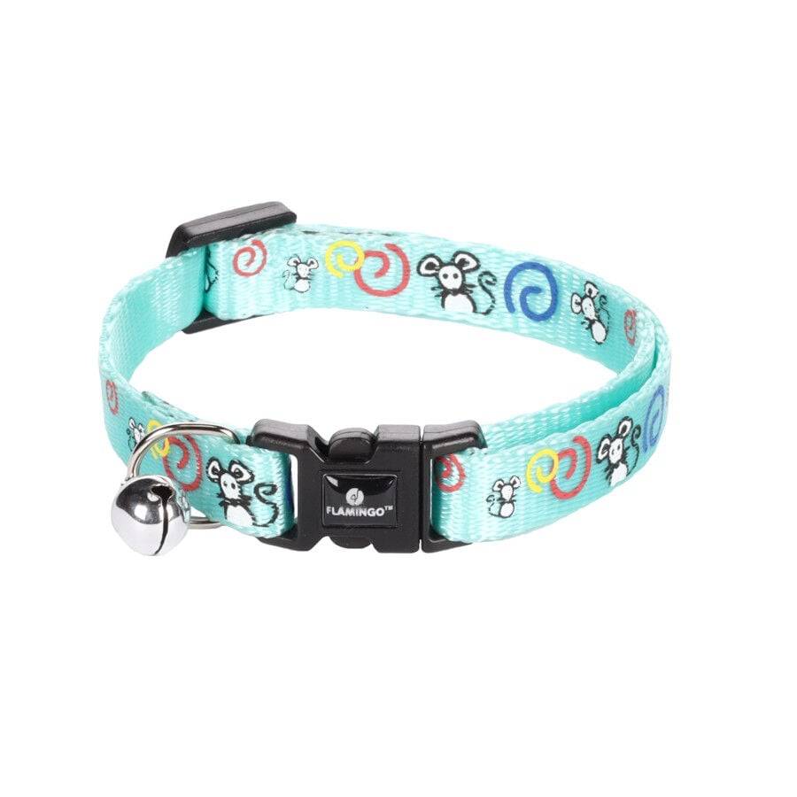Flamingo Collar Ziggi Turquesa para gatos