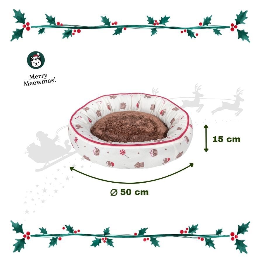 Wonder Christmas Cama Donut Estampado Dulce para gatos, , large indicador imagen numero 3