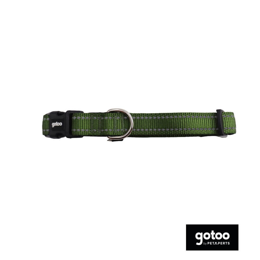 Gotoo Collar de nylon reflectante verde para perros, , large Imagen numero 2