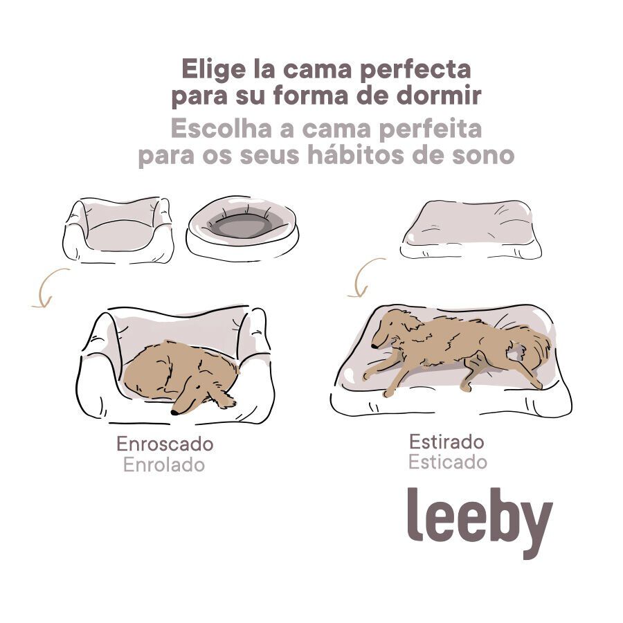 Leeby Cama Redonda Antiestr&eacute;s de Pelo Gris para perros, , large indicador imagen numero 5