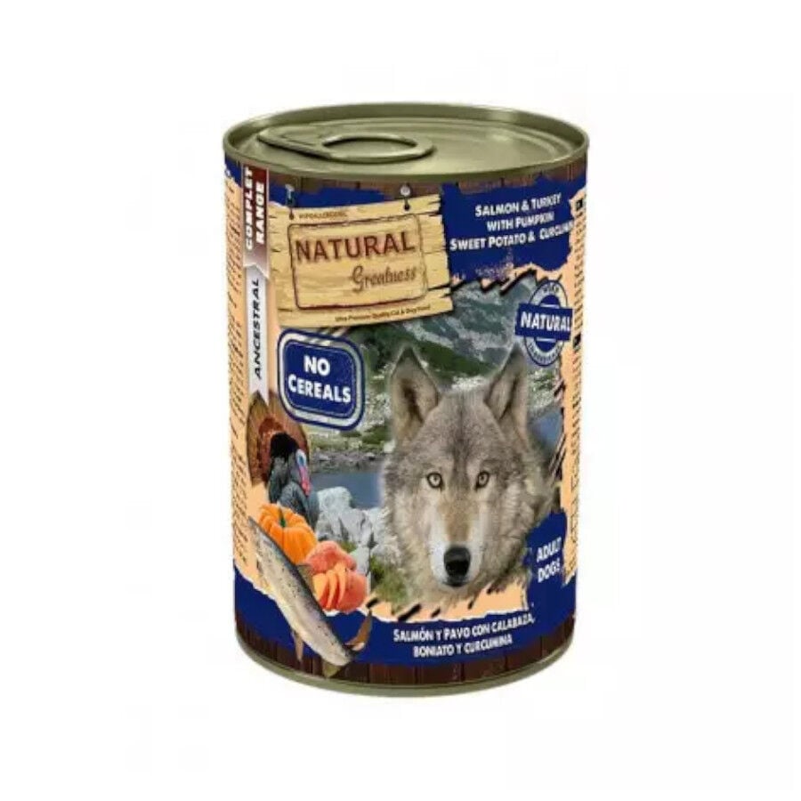 400 g Natural Greatness Salm&oacute;n y Pavo lata para perros, , large Imagen numero 1