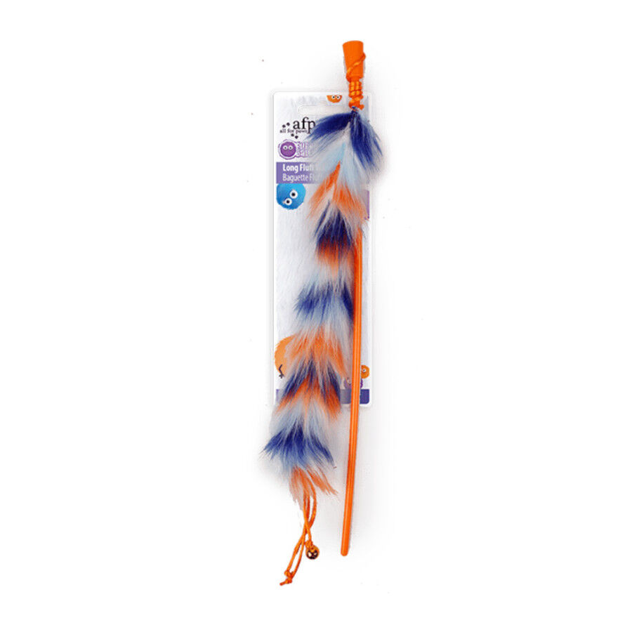 All For Paws Pelota Peluda Bast&oacute;n Naranja Juguete para Gatos, , large Imagen numero 1