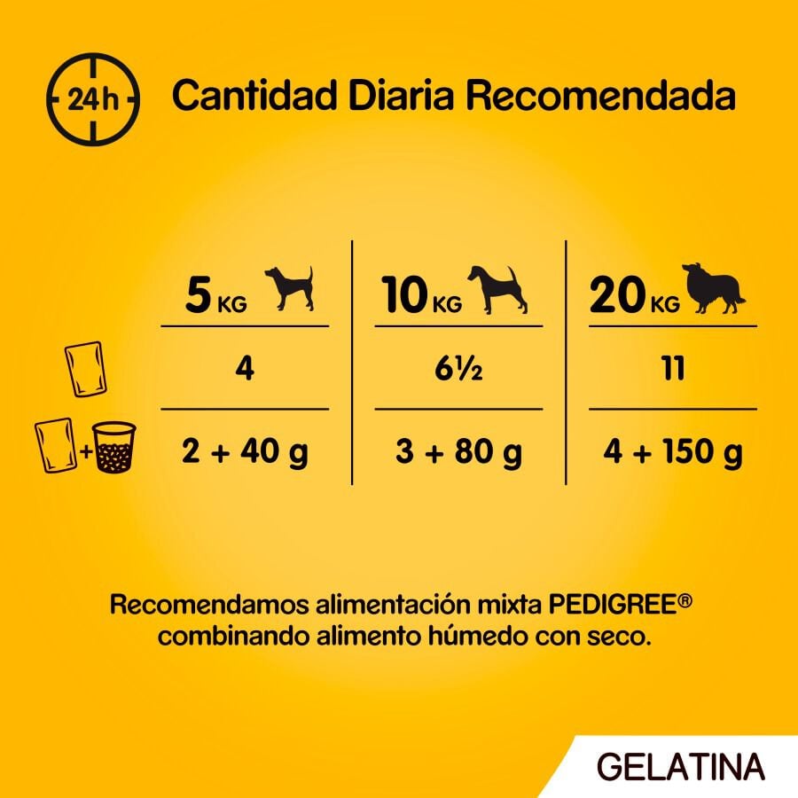 4 sobres x 100 g Pedigree Pollo y Pescado Gelatina en Bolsita para Perros, , large indicador imagen numero 4