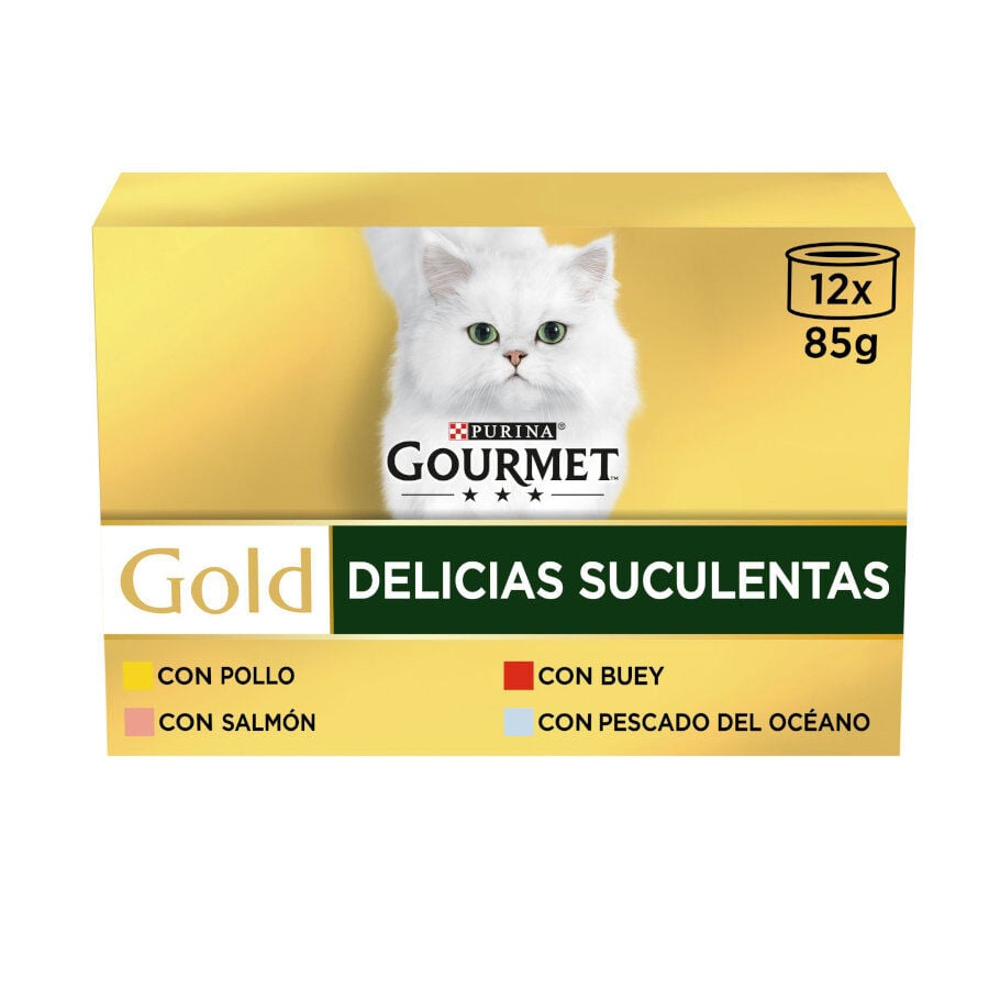 96 latas x 85 g Gourmet Gold Delicias Suculentas Mixtas lata para gatos, , large Imagen numero 1