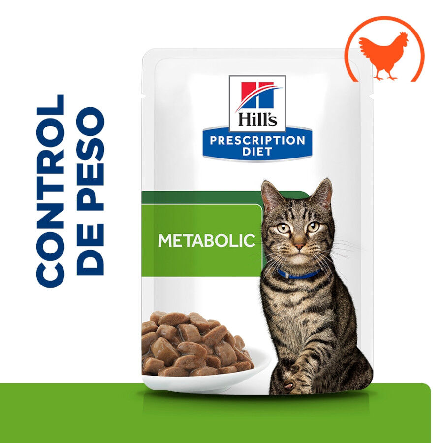 12 sobres x 85 g Hill's Prescription Diet Metabolic Feline pouches para gato , , large indicador imagen numero 8