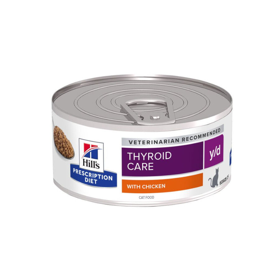 156 g Hill's Prescription Diet Thyroid Care y/d Pollo lata para gatos, , large indicador imagen numero 1