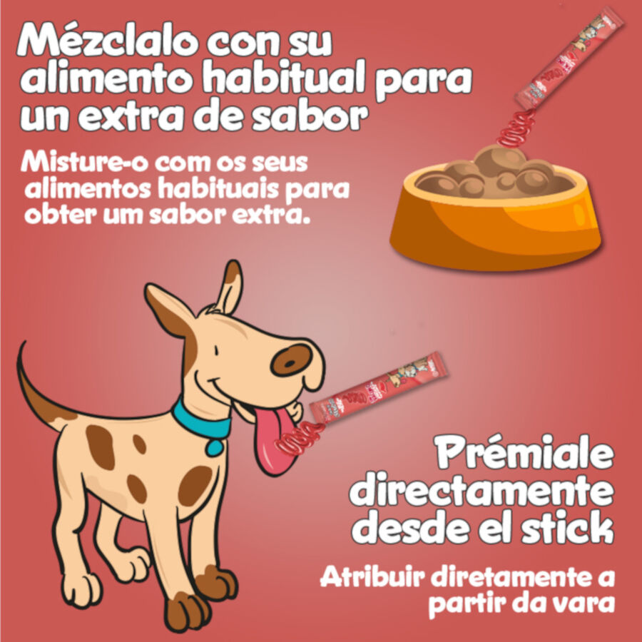 4 sobres x 15 g 2&Snacks Snacks Cremosos con Vacuno para perros, , large indicador imagen numero 4