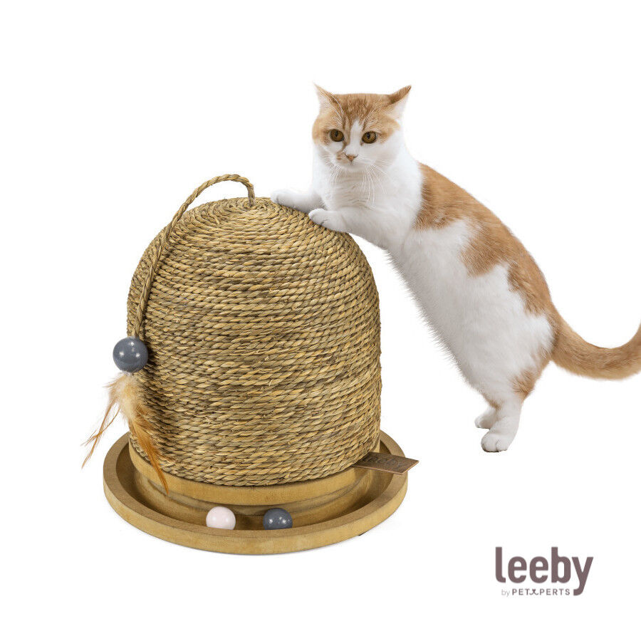 Leeby Beau rascador redondo con juguete para gatos, , large indicador imagen numero 2