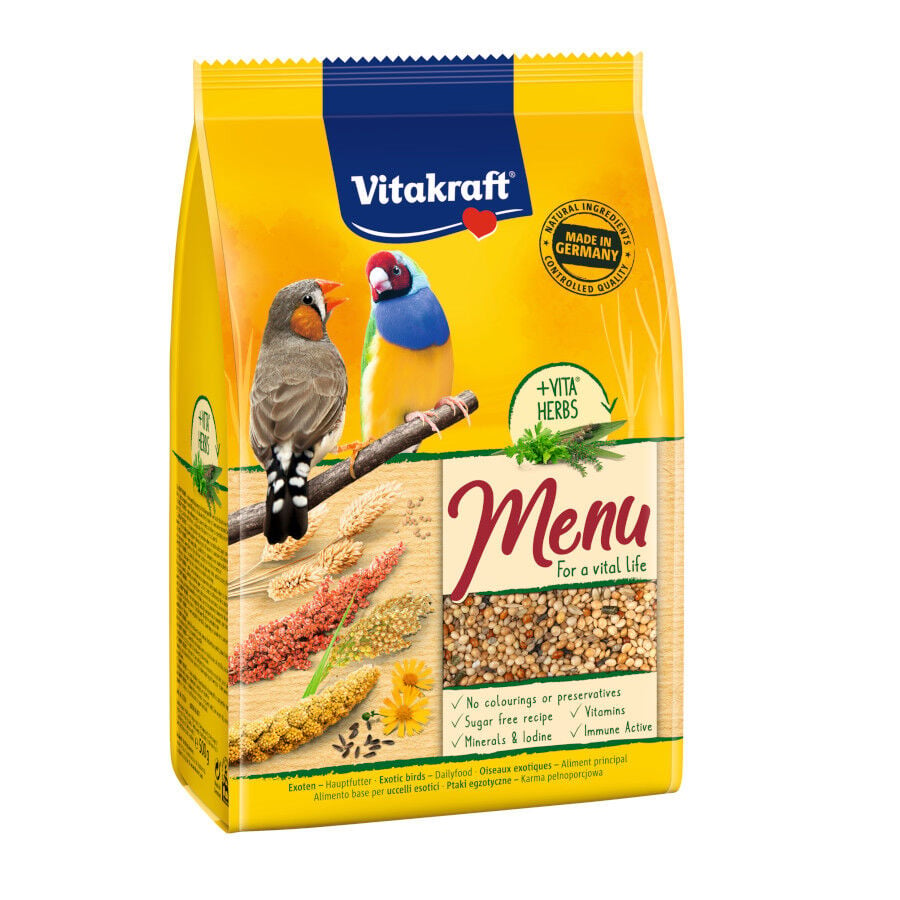 Vitakraft Men&uacute; Comida para aves ex&oacute;ticas gran&iacute;voras