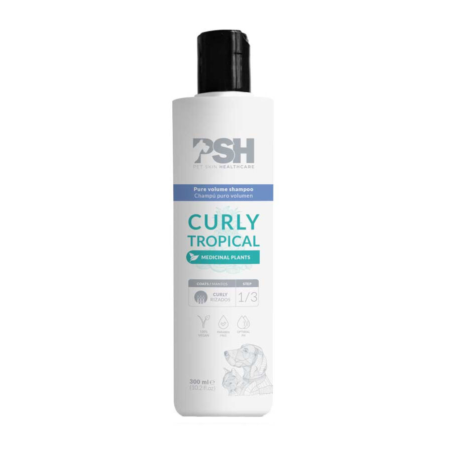 PSH Champ&uacute; Curly Tropical para Pelo Rizado de perros y gatos