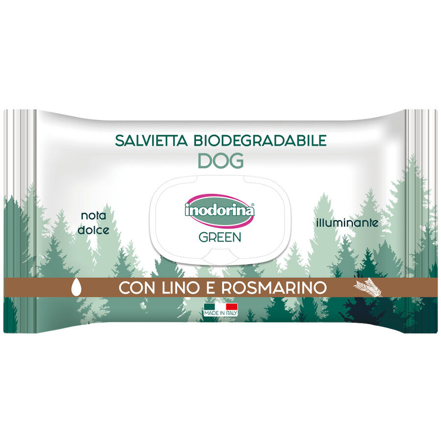 Inodorina Green Toallitas H&uacute;medas Iluminadoras para perros