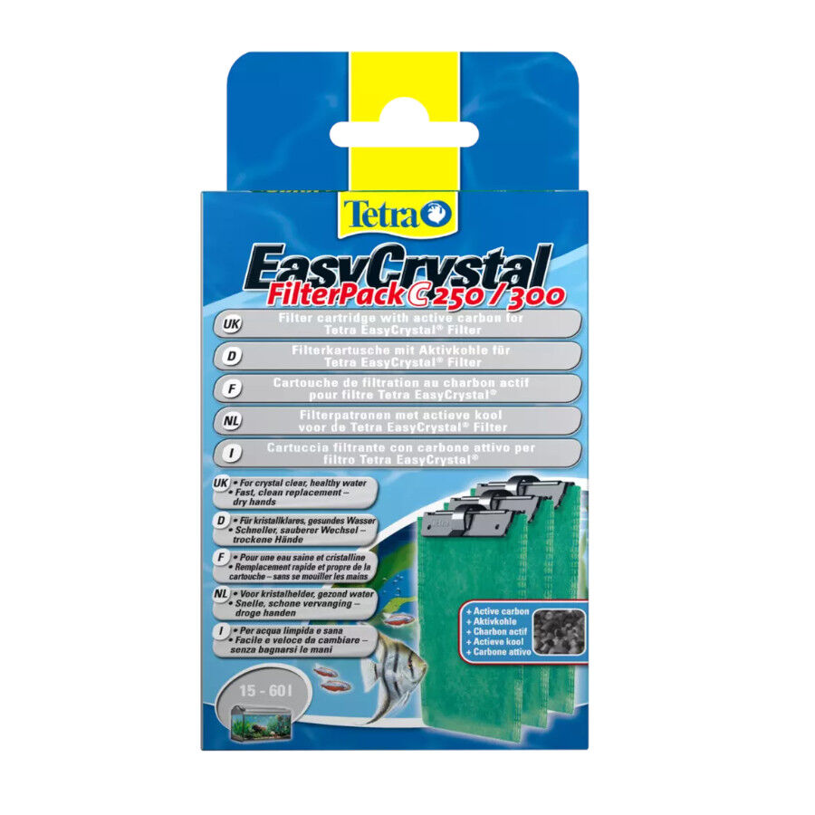 Tetratec EasyCrystal Pack 250/300 Carb&oacute;n Activo para filtro de acuarios